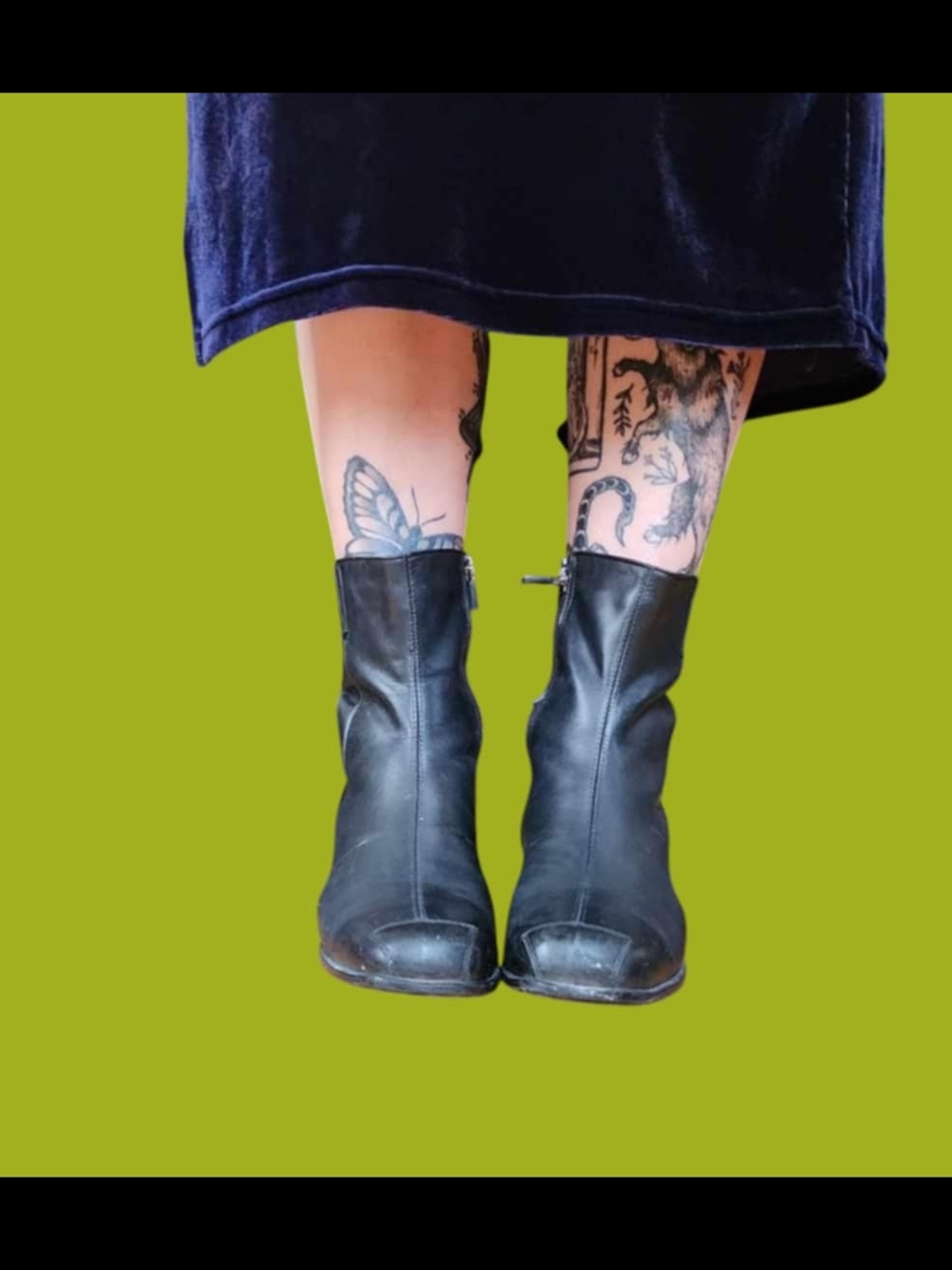 Women's Black Leather Ankle Boots - Classic Zip Side Style Brand Contoura